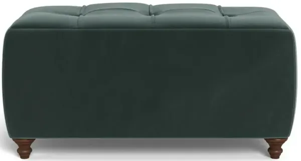 Davina Lagoon Performance Velvet Rectangular Ottoman - 38"