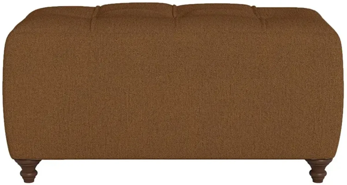 Davina Spice Performance Velvet Rectangular Ottoman - 38"