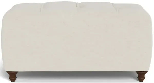 Davina Heathered Ivory Crypton Performance Flecked Chenille Rectangular Ottoman - 38"