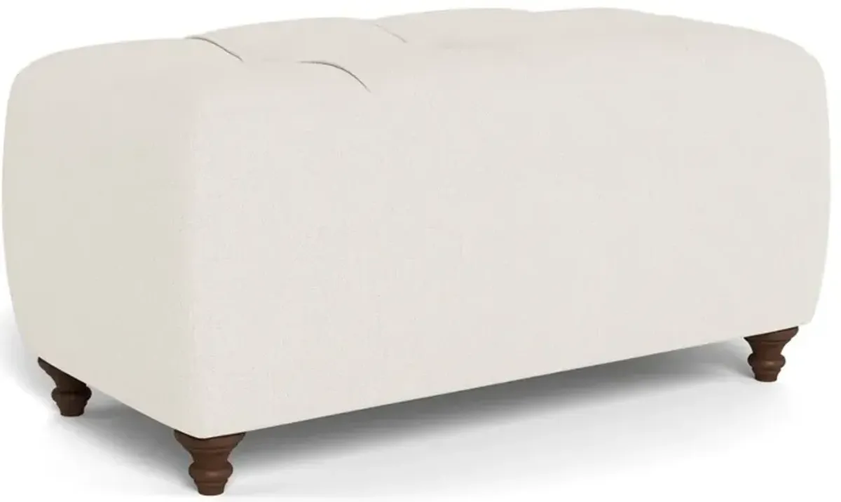 Davina Mascarpone Sustain Performance Basket Weave Rectangular Ottoman - 38"