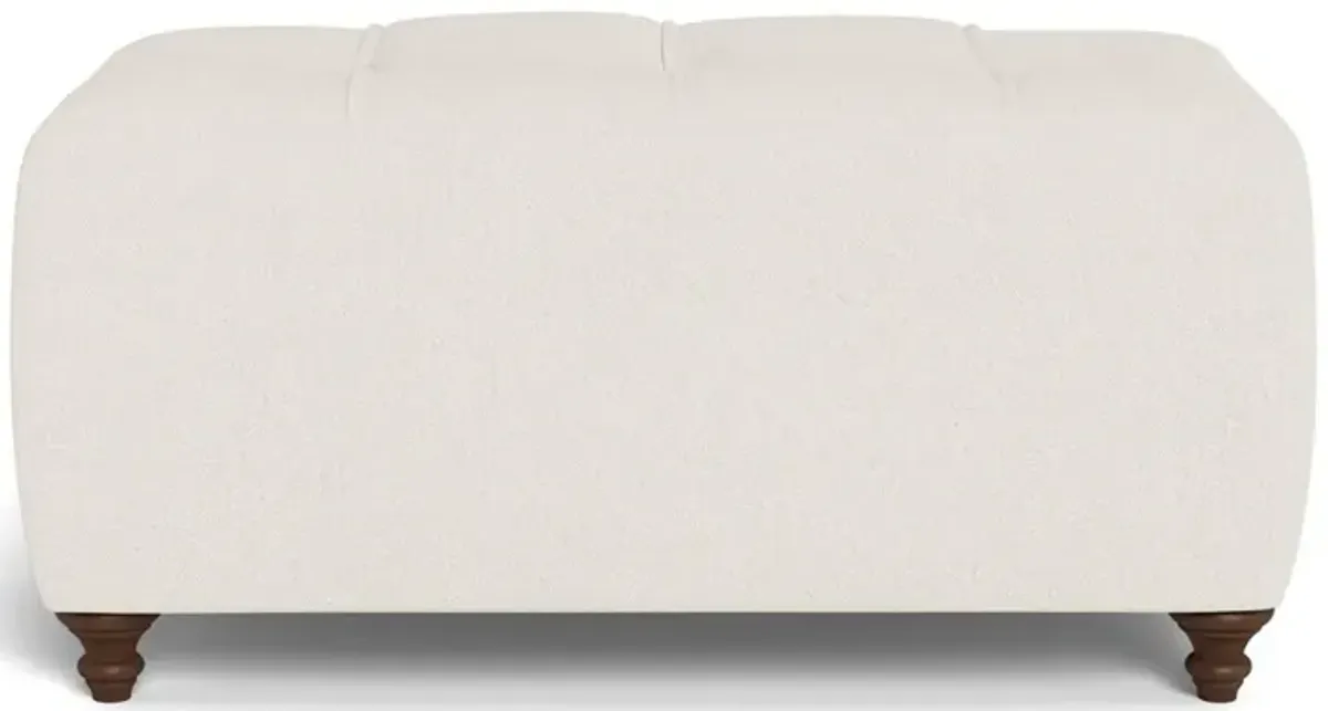 Davina Mascarpone Sustain Performance Basket Weave Rectangular Ottoman - 38"