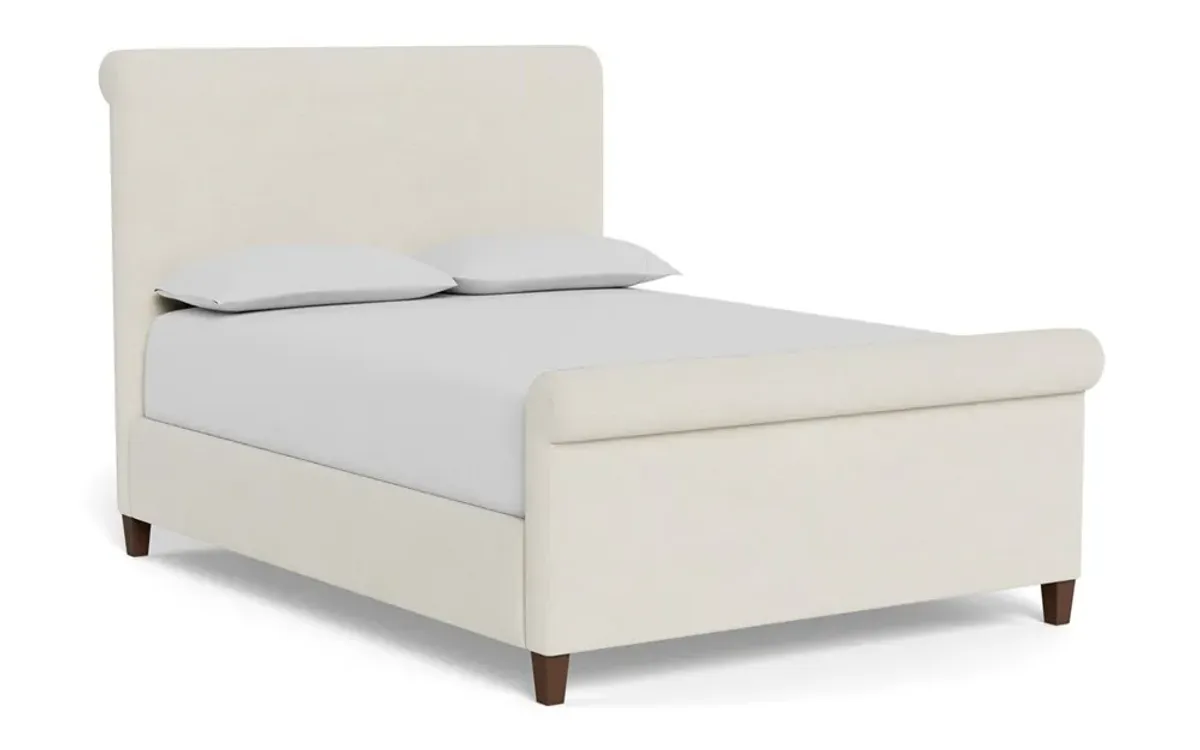 Marleigh Heathered Ivory Crypton Performance Flecked Chenille Bed - King
