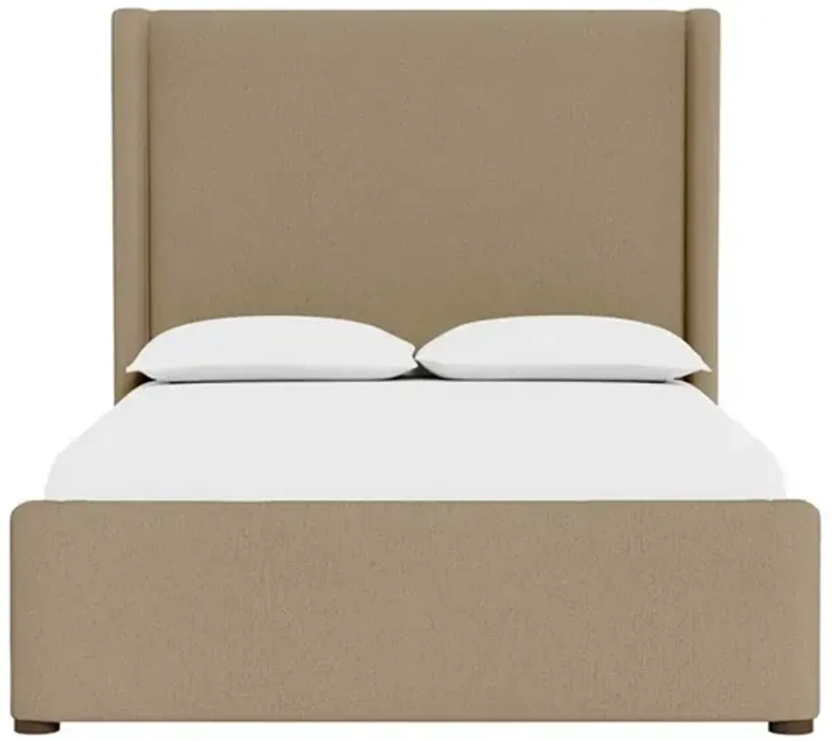 Althea Sand Dune Performance Velvet Bed - Queen