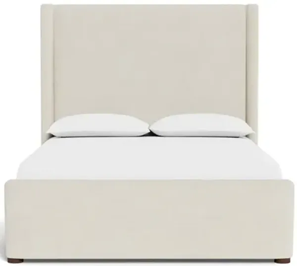 Althea Heathered Ivory Crypton Performance Flecked Chenille Bed - King