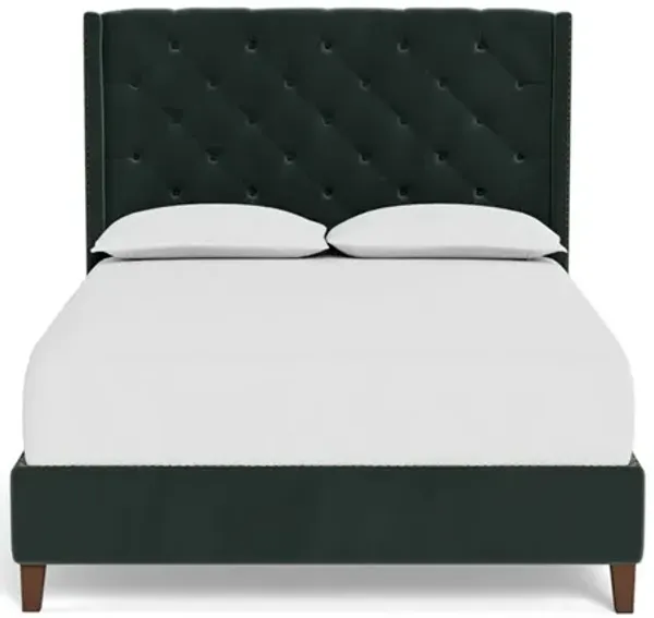 Beckett Lagoon Performance Velvet Bed - Queen