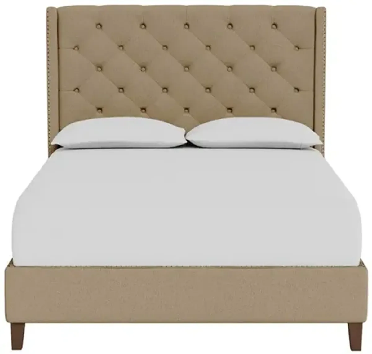 Beckett Sand Dune Performance Velvet Bed - Queen