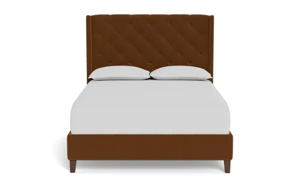 Beckett Spice Performance Velvet Bed - Queen