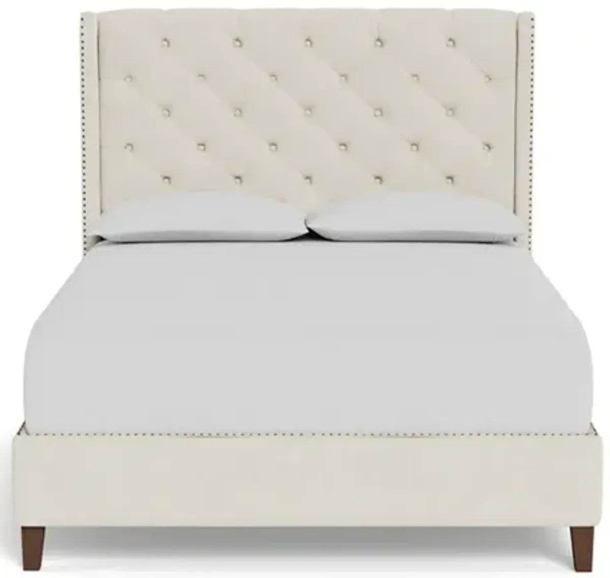 Beckett Heathered Ivory Crypton Performance Flecked Chenille Bed - King