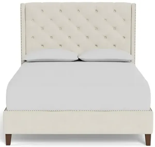 Beckett Heathered Ivory Crypton Performance Flecked Chenille Bed - King