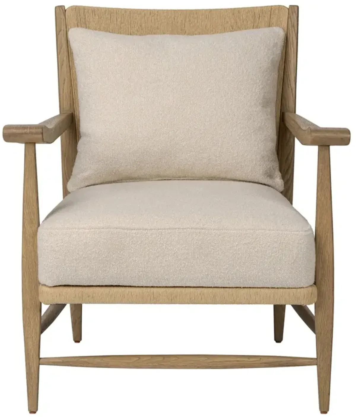 Godfrey Crete Sand Boucle Aged Oak Arm Chair
