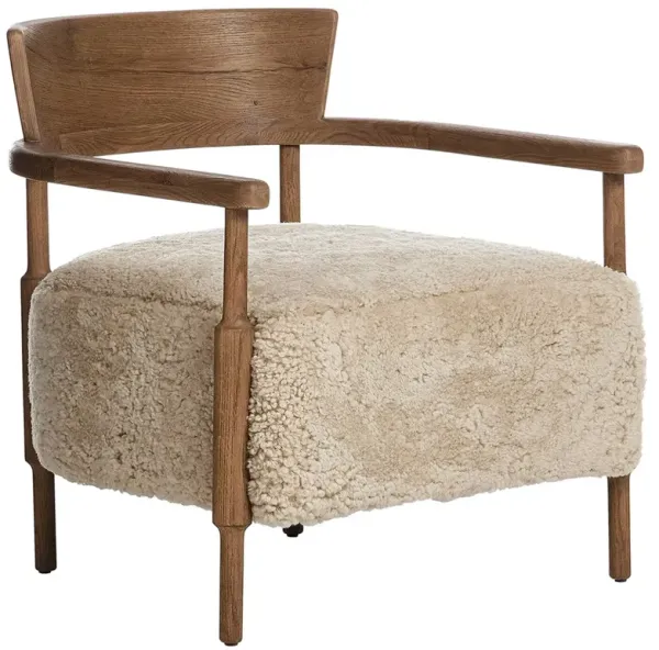Bennett Beige Shearling Chair