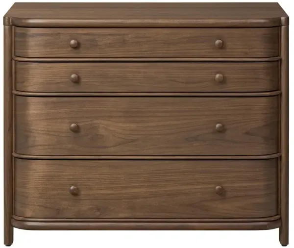 Agatha Dark Brown Walnut Nightstand