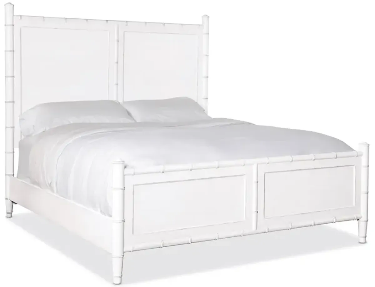 Sharise Coastal Beach White Wood Bed - King