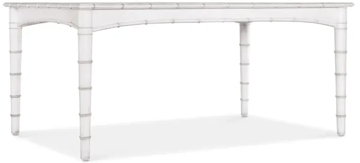 Sharise Coastal Beach White Wood Rectangular Extendable Dining Table - 68-88"