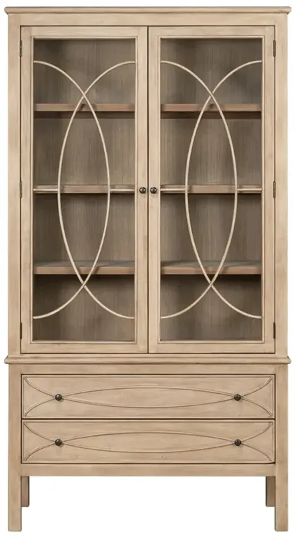 Xavier Updated Traditional Brown Reclaimed Pine Wood Display Case