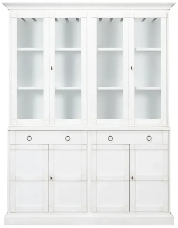 Diana Updated Traditional White Pine Wood Hutch