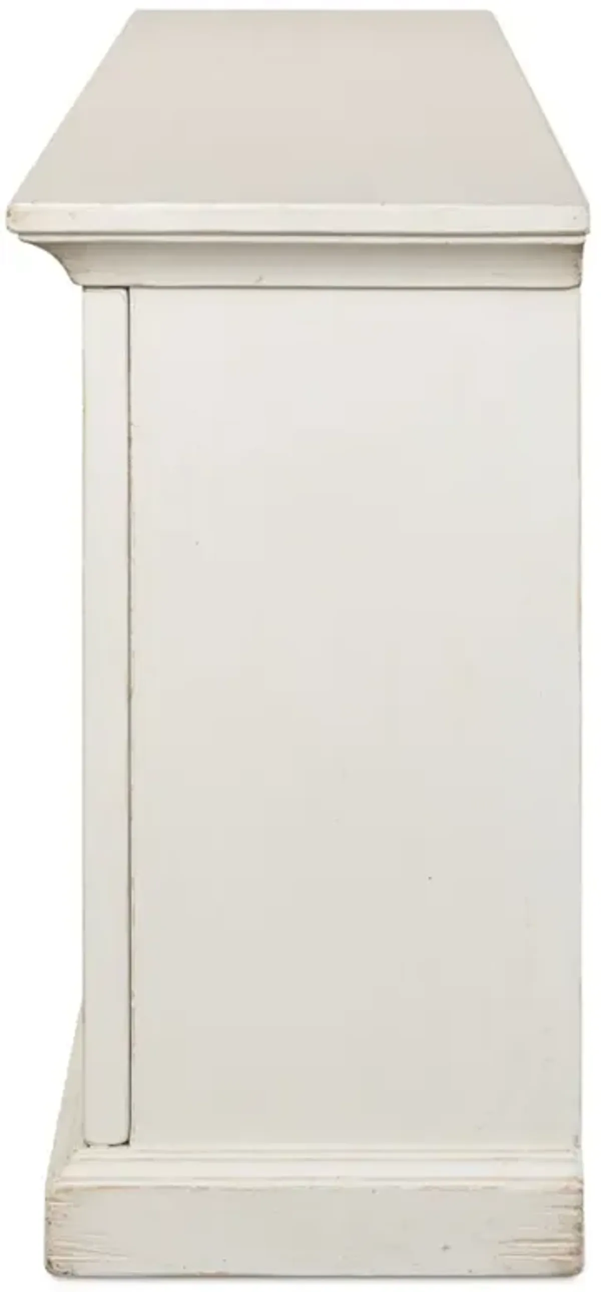 Camilla French Country Antique White Reclaimed Pine Wood Sideboard