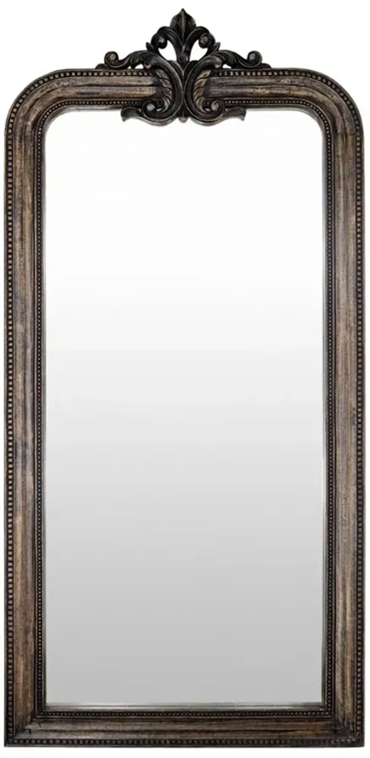 Helix Traditional Antique Dark Brown Mango Wood Full Length Floor Mirror