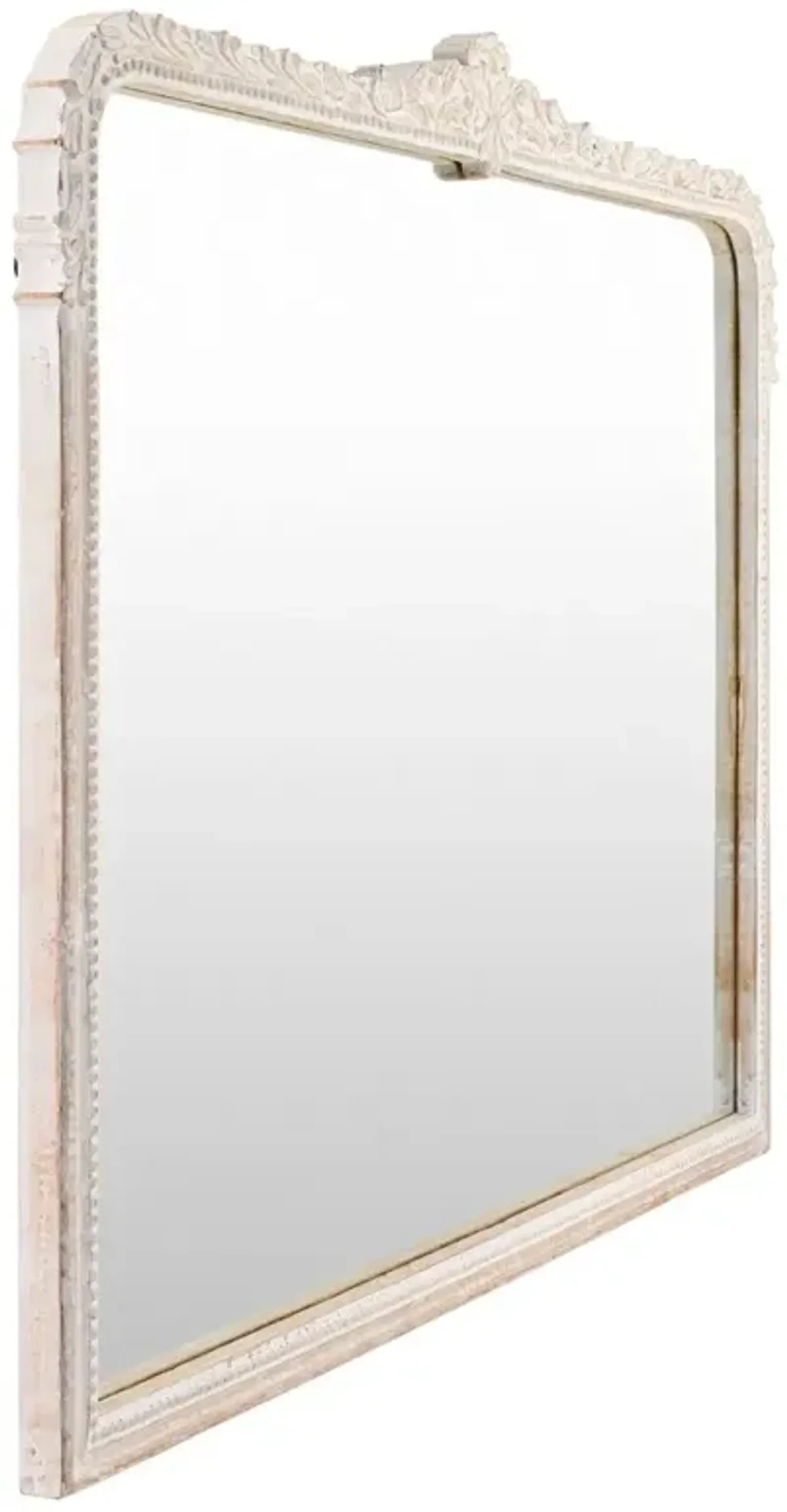 Alessia Traditional White Mango Wood Mantel Wall Mirror
