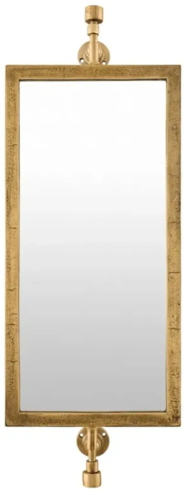 Ronin Traditional Gold Metal Wall Mirror - 42"