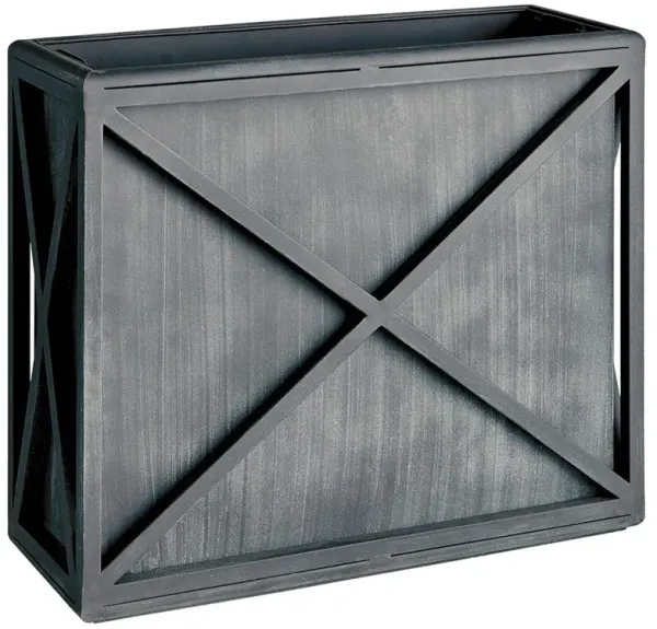 Arden Updated Traditional Black Iron Rectangular Outdoor Planter Box