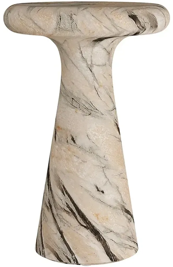 Zahara Modern Classic Modern Mojave Beige Concrete Round Drink Table