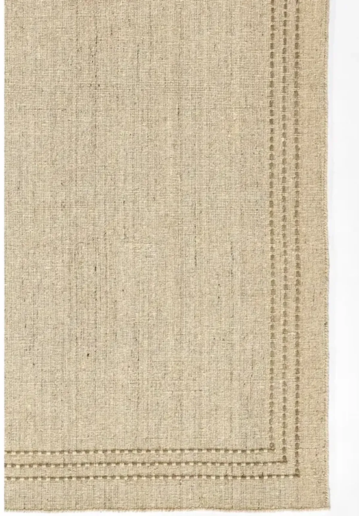 Olivera Coastal Beach Natural Wool Solid  Rug - 3'6"x5'6"