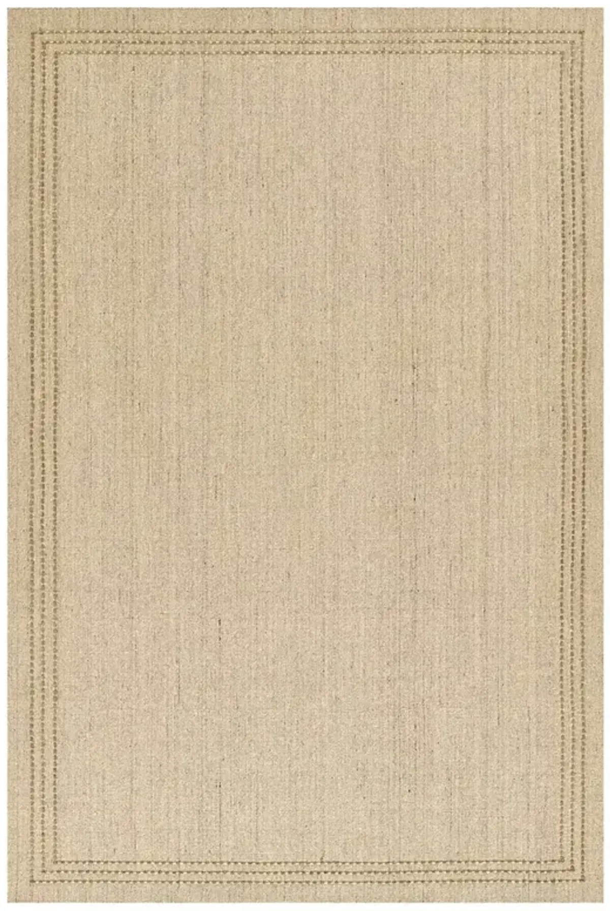 Olivera Coastal Beach Natural Wool Solid  Rug - 3'6"x5'6"