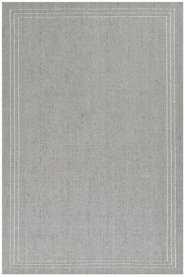 Olivera Coastal Beach Light Blue Wool Solid  Rug - 3'6"x5'6"