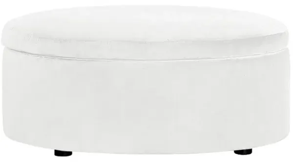 Holland Marshmallow Performance Round Storage Ottoman - 38”