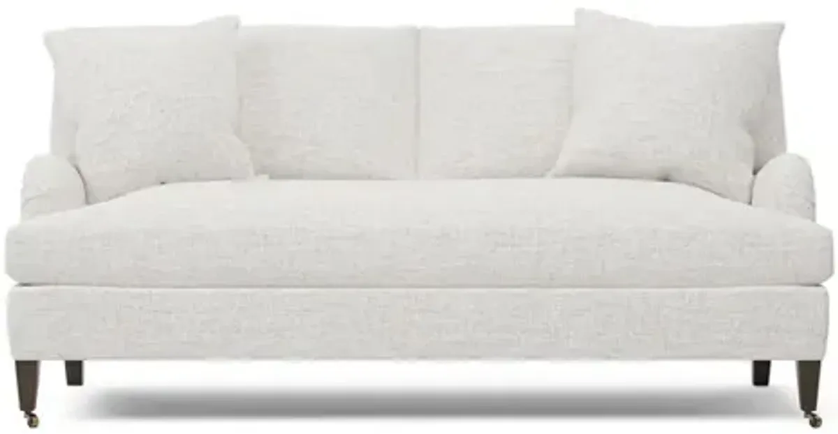 Cordelia Heathered Ivory Performance Bench Cushion Sofa - 79"