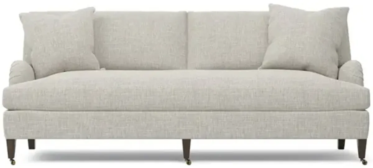 Cordelia Fog Textured Weave Bench Cushion Sofa - 93"