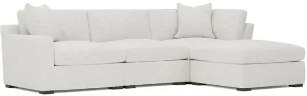 Kamryn Heathered Ivory Performance Modular 4-Piece Chaise Sectional - Right Chaise - 115”