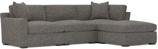 Kamryn Truffle Performance Modular 4-Piece Chaise Sectional - Right Chaise - 115”