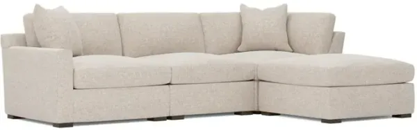 Kamryn Straw Performance Modular 4-Piece Chaise Sectional - Right Chaise - 115”