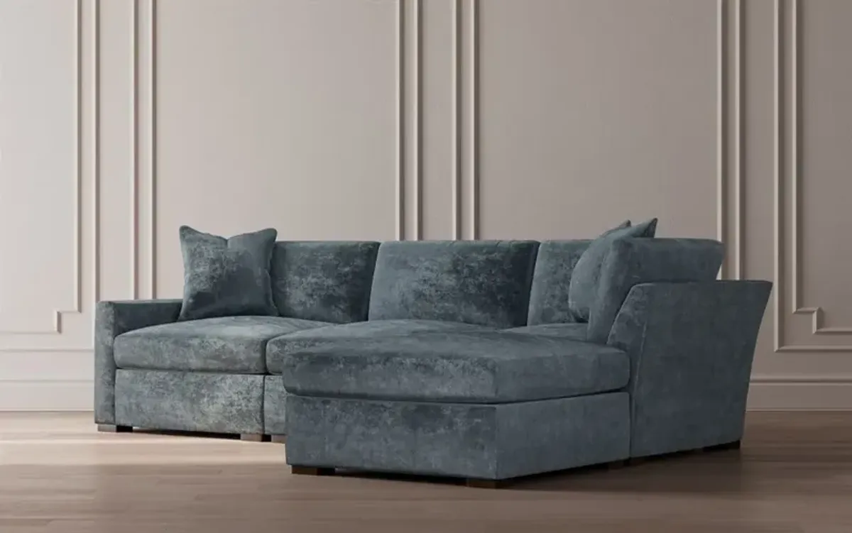 Kamryn Sea Salt Performance Modular 4-Piece Chaise Sectional - Right Chaise - 115”