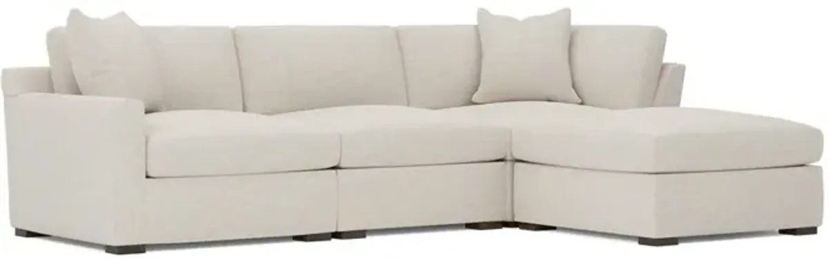 Kamryn Sea Salt Performance Modular 4-Piece Chaise Sectional - Right Chaise - 115”