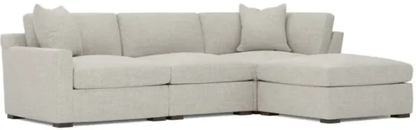 Kamryn Fog Textured Weave Modular 4-Piece Chaise Sectional - Right Chaise - 115”