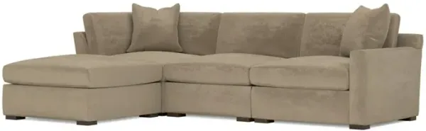 Kamryn Wheat Velvet Modular 4-Piece Chaise Sectional - Left Chaise - 115”