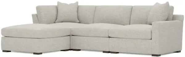 Kamryn Fog Textured Weave Modular 4-Piece Chaise Sectional - Left Chaise - 115”
