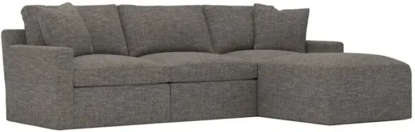 Kamryn Truffle Performance Slipcovered Modular 4-Piece Chaise Sectional - Right Chaise - 115”