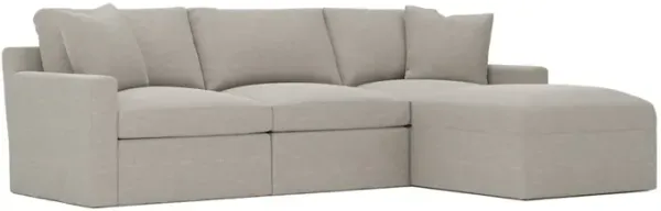 Kamryn Dove Performance Slipcovered Modular 4-Piece Chaise Sectional - Right Chaise - 115”
