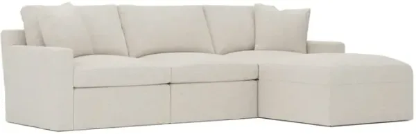 Kamryn Sea Salt Performance Slipcovered Modular 4-Piece Chaise Sectional - Right Chaise - 115”