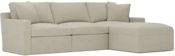 Kamryn Baby Fawn Performance Slipcovered Modular 4-Piece Chaise Sectional - Right Chaise - 115”