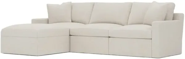 Kamryn Sea Salt Performance Slipcovered Modular 4-Piece Chaise Sectional - Left Chaise - 115”