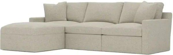 Kamryn Baby Fawn Performance Slipcovered Modular 4-Piece Chaise Sectional - Left Chaise - 115”