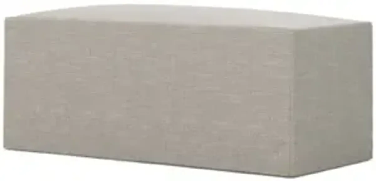 Lexie Dove Performance Slipcovered Rectangular Ottoman - 43”