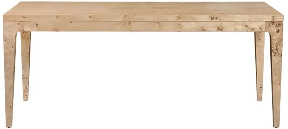 Marlo Modern Classic Light Burl Dining Table - 83"