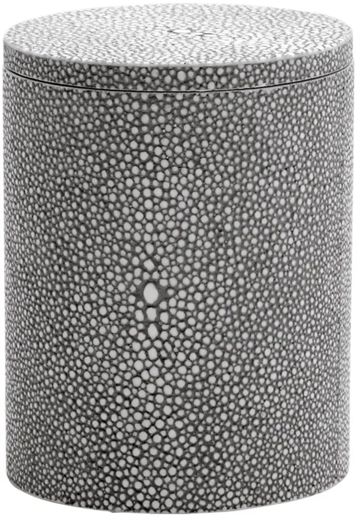 Pigeon and Poodle Manchester Modern Classic Cool Grey Faux Shagreen Canister - Small