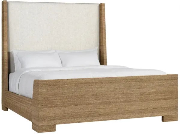 Palecek Woodside Coastal Beach Natural Brown Woven Rope Sleigh Bed - King